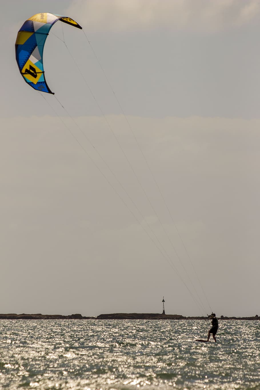 kite surfing, water, water sports, summer, kite, board, lighthouse, swimming, beach, ocean