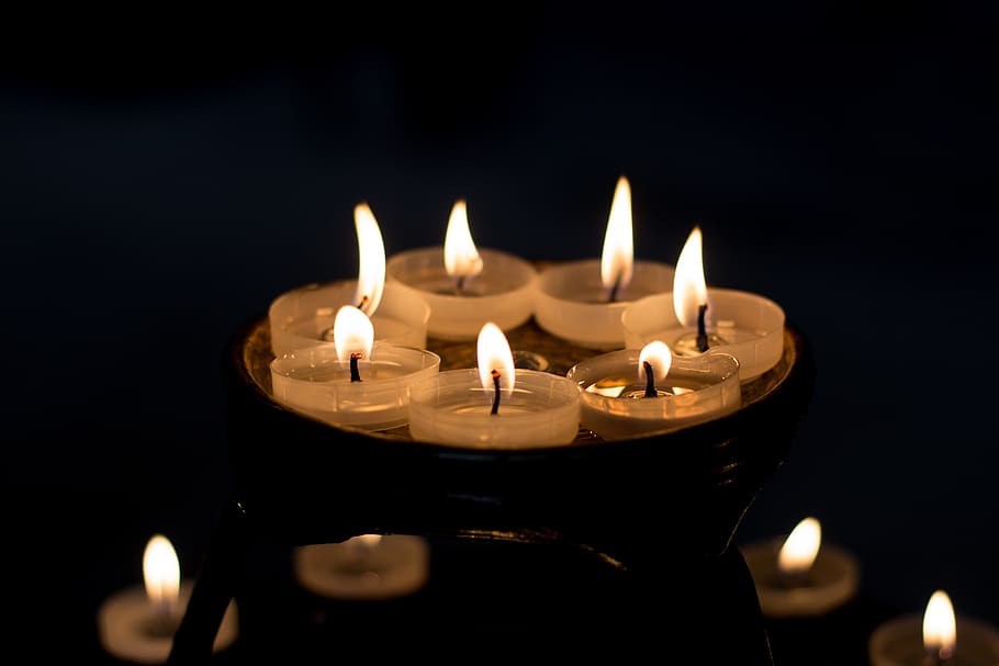 prayer candles, candles, tealights, prayer, reflection, diwali, light, memorial, candle, burning