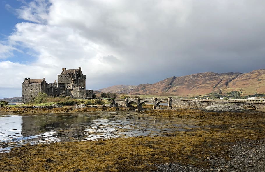 castle, scotland, landmark, fortress, famous, landscape, architecture, tourism, bridge, historically
