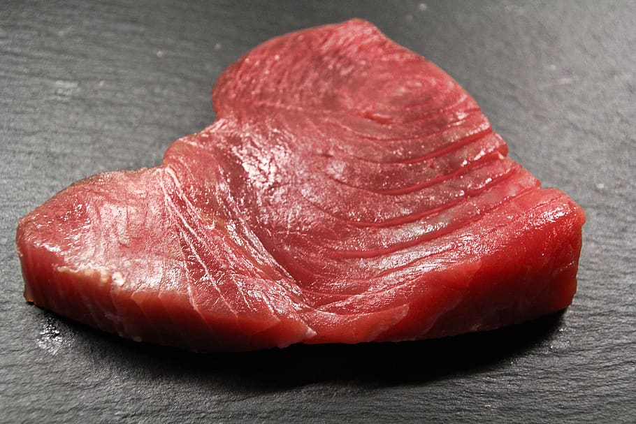 tuna, ikan, steak tuna, manfaat dari, protein, dapur, merrestiere, sushi, segar, makan malam