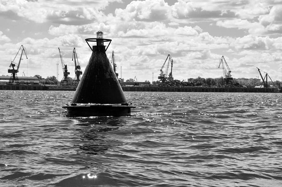 water, river, landscape, reference point, bakin, waterfront, nautical vessel, cloud - sky, sky, day