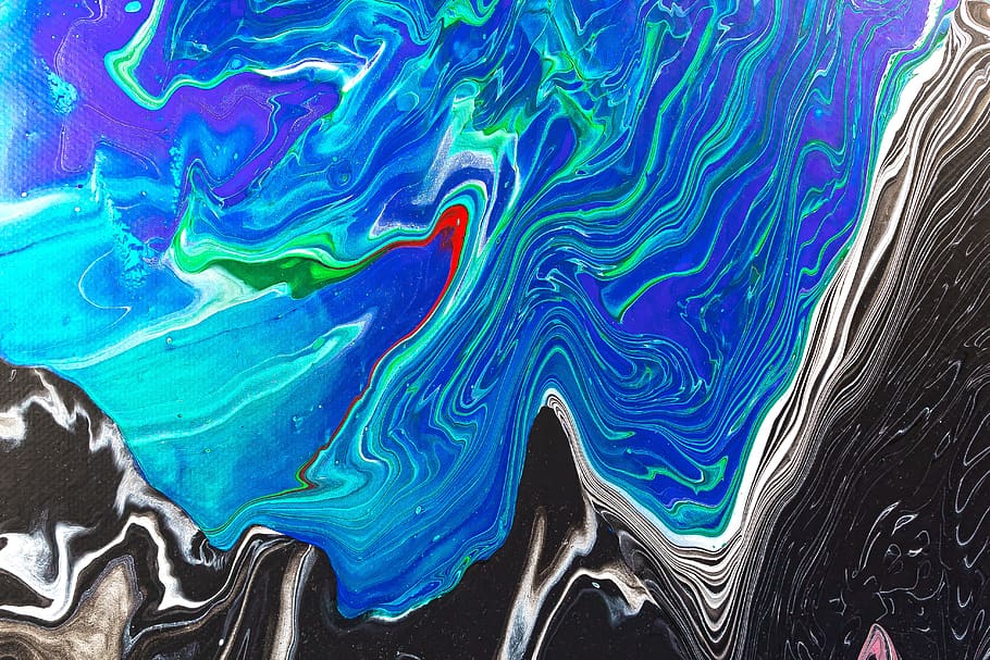 paint, acrylic paint, art, colorful, painting, color, structure, abstract, pouring, turquoise