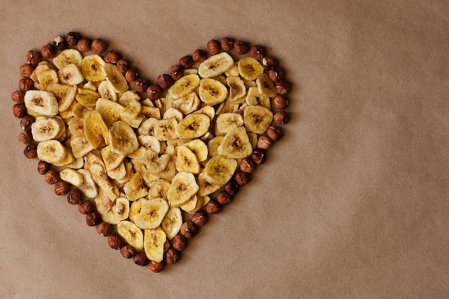 banana, dried, chips, food, fitness, health, diet, delicious, beautiful, heart