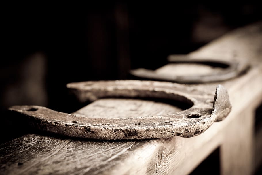 black, brown, gray, Horseshoes, wood, wood - material, close-up, indoors, selective focus, music