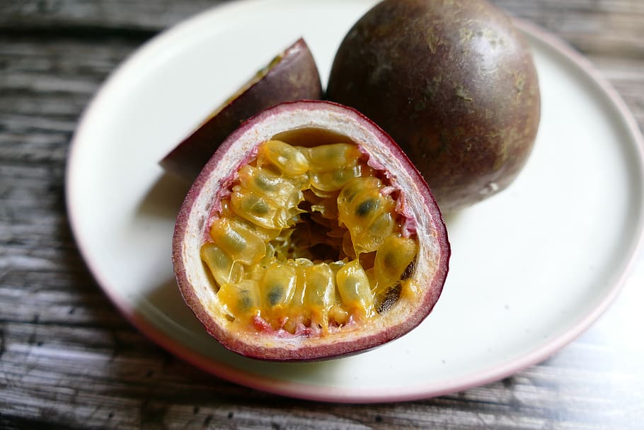 passion fruit, fruit, exotic, fruits, food and drink, food, healthy eating, freshness, wellbeing, table