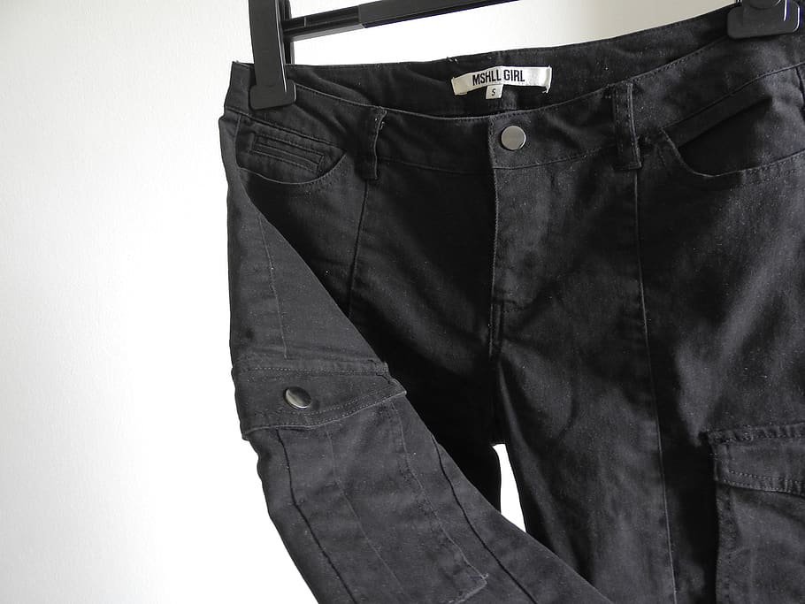 pants, clothes on a hanger, women's fashion, black pants, clothing, textile, the substance, detail, jeans, casual clothing