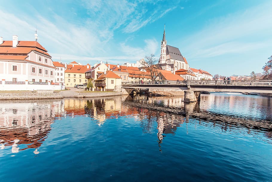 beautiful, day, historic, town, river, architecture, water, building exterior, city, built structure