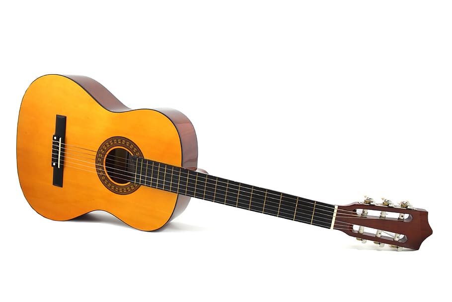 guitar, acoustic, accord, string, music, instrument, musical, string instrument, musical instrument, white background