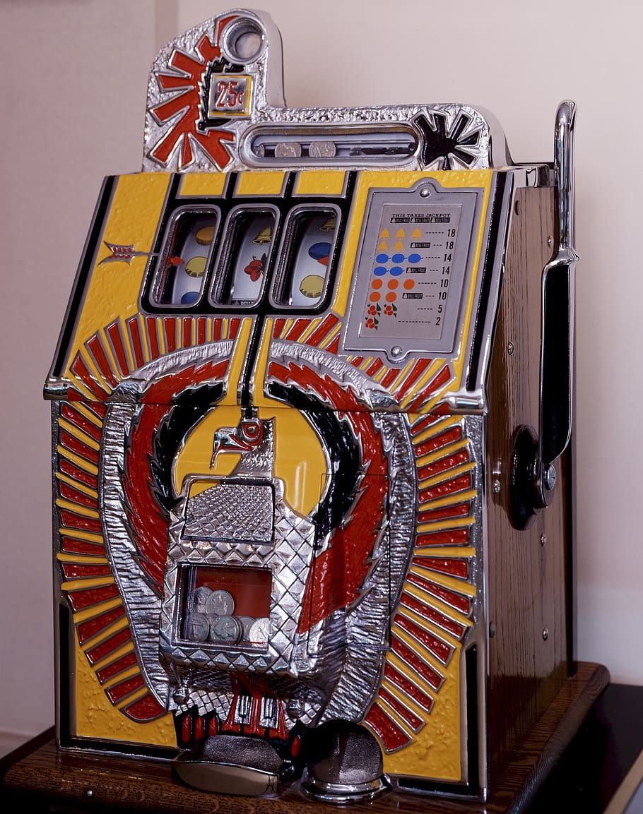 mesin, Vintage, celah, perjudian, kasino, keberuntungan, menang, bermain, permainan, uang