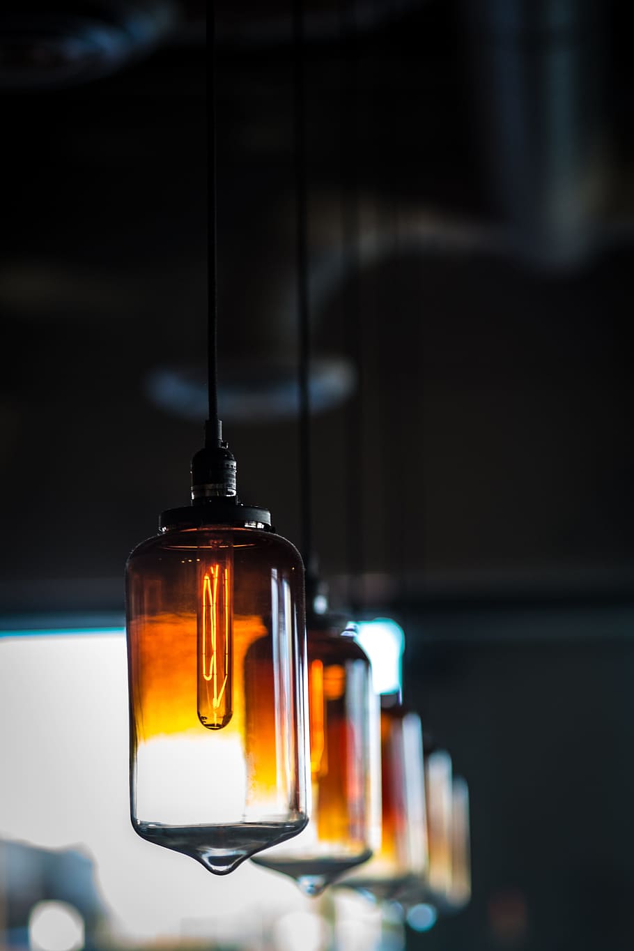 light, bulb, electricity, blur, bokeh, lamp, night, bottle, art, design