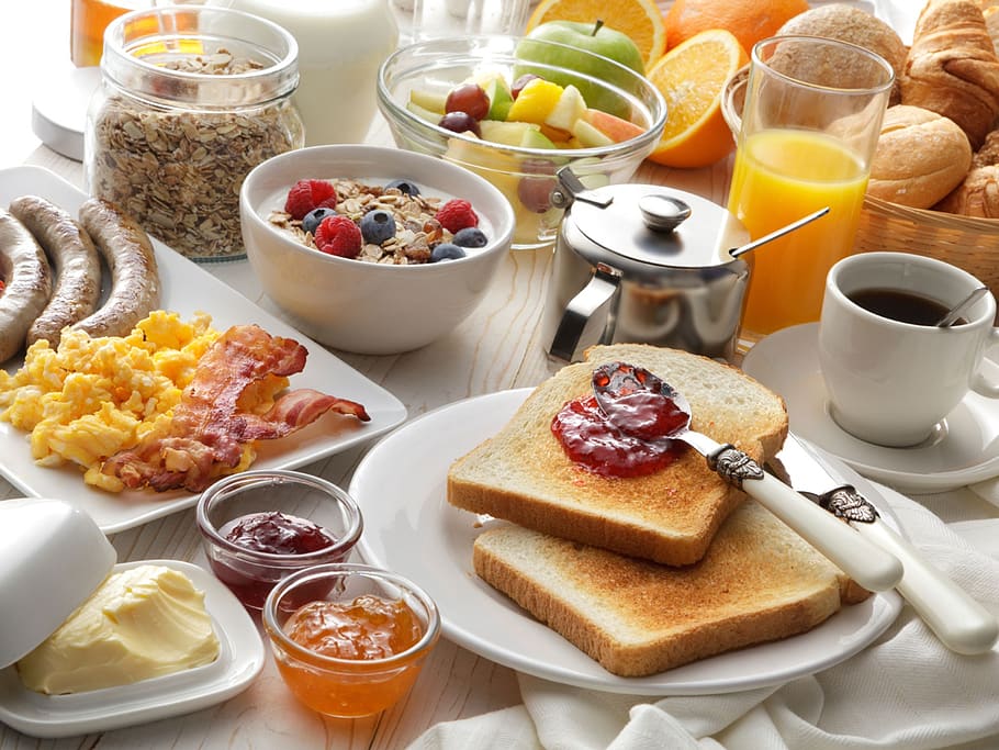 comida, café da manhã, fruta, prato, comida e bebida, bebida, alimentação saudável, pão, refresco, produtos lácteos