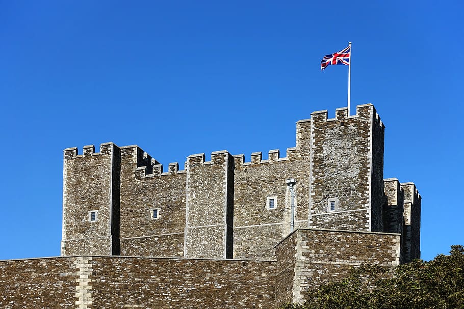 castle, keep, fortress, defence, dover, protection, security, medieval, old, wall