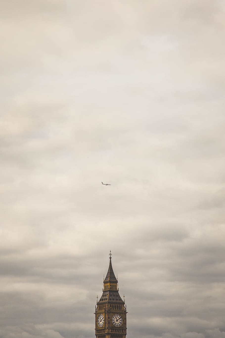 big, ben, time, plane, fly, building, tower, architecture, high, height