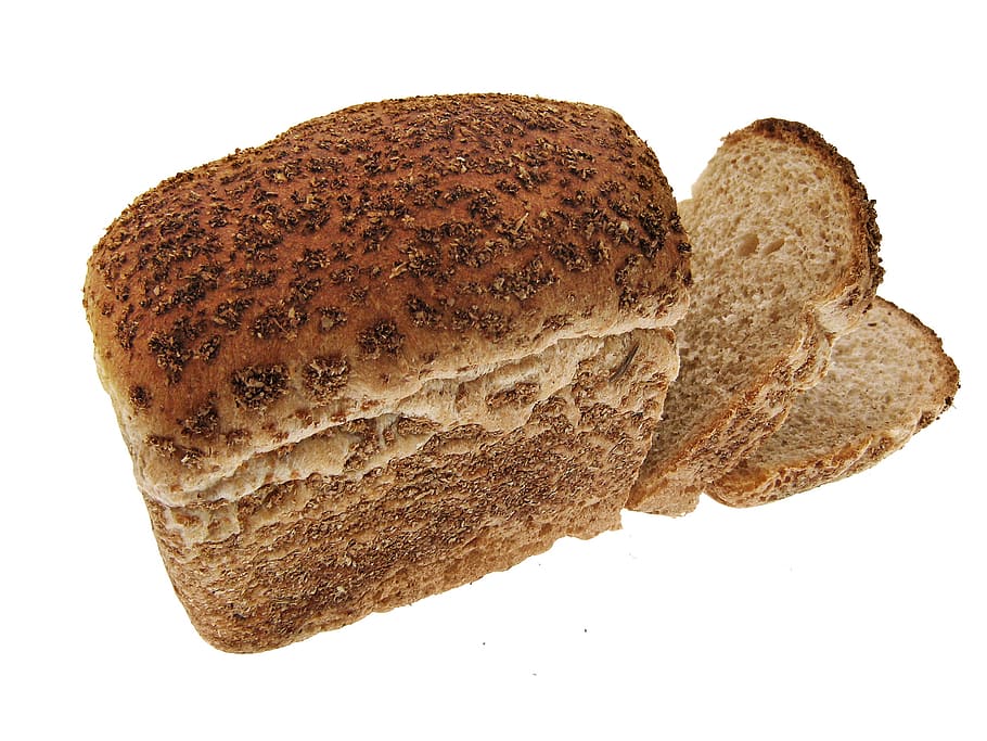 pan, en rodajas, blanco, aislado, objeto, panadería, al horno, alimentos, harina, cereales