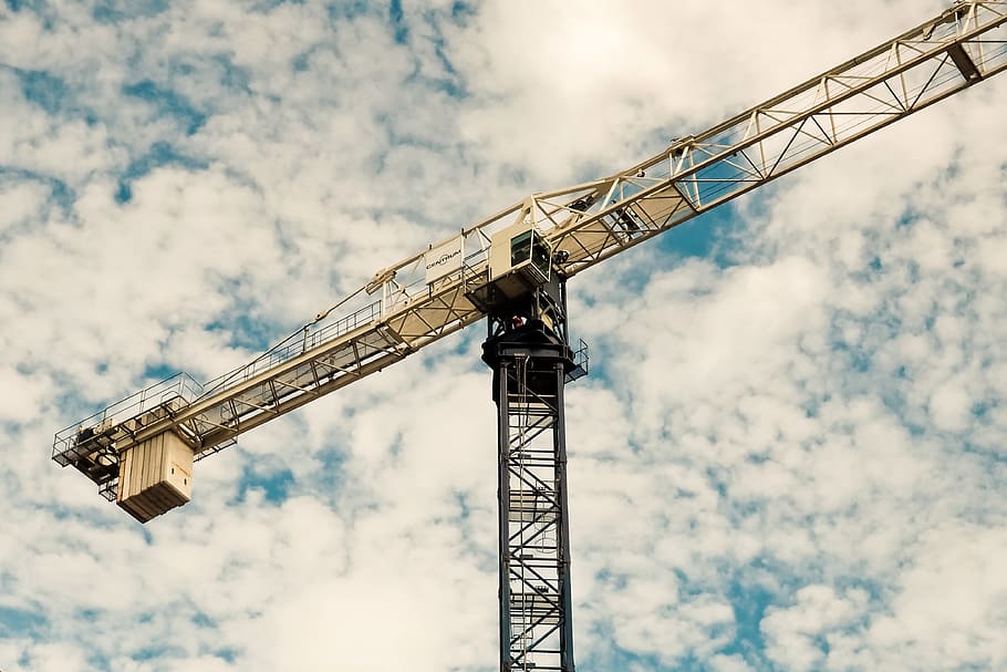 baukran, crane, build, site, sky, crane arm, construction work, technology, crane boom, boom