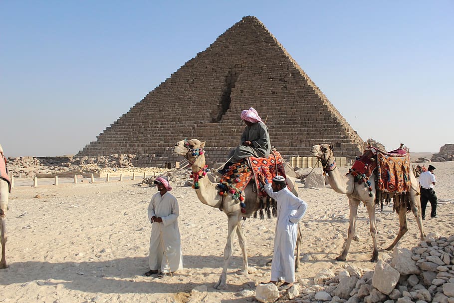 Egipto, pirámide, desierto, arena, historia, El Cairo, cielo, arqueología, antigua, los beduinos