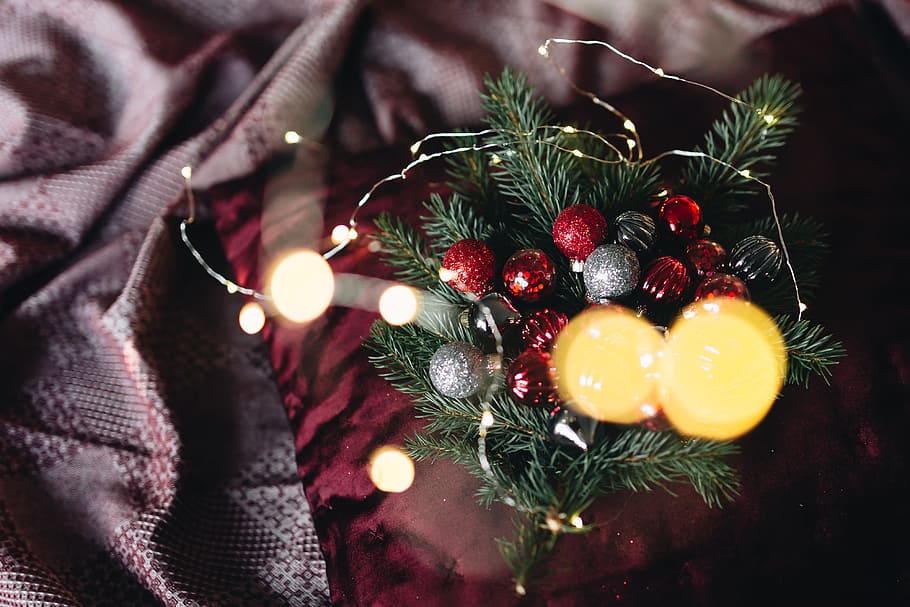 borgonha decorações de natal, moderna, férias, decoração, elegante, vermelho, natal, bolas, ornamentos, borgonha