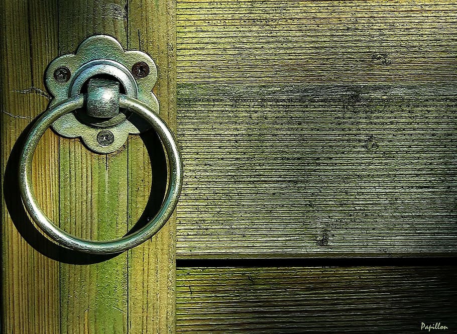 puerta, madera, entrada, salida, metal, madera - material, nadie, llamador de puerta, seguridad, primer plano