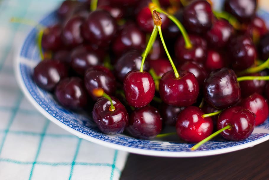 cherries, fruits, food, healthy, bowl, snack, food and drink, fruit, healthy eating, freshness