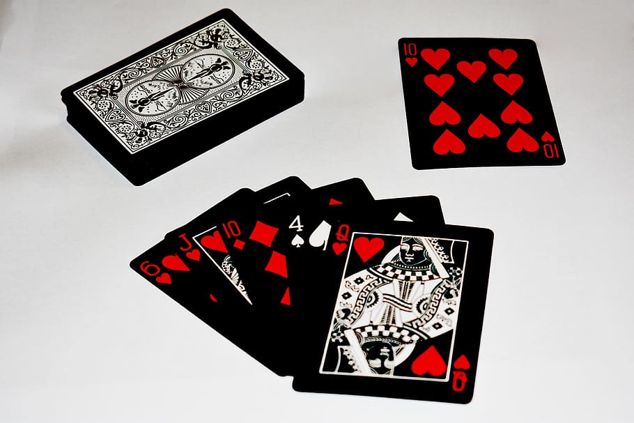 tarjeta, juego, una baraja de cartas, póker, juegos de azar, casino, juego de cartas, dinero, tarjetas, corazón