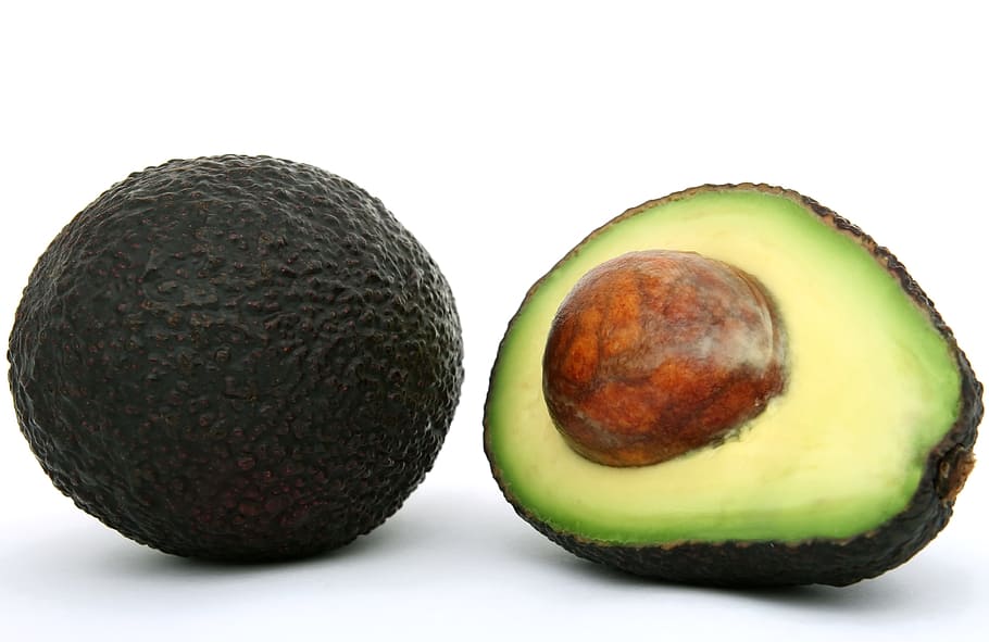 avocado, fruit, food, appetite, healthy eating, food and drink, wellbeing, studio shot, close-up, white background