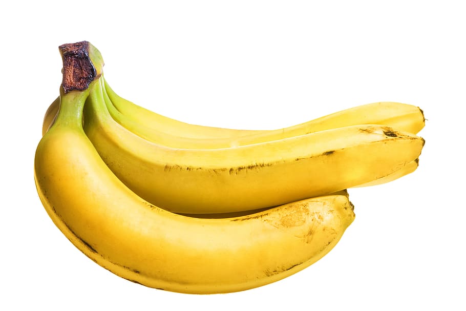banana, fruit, healthy, Bananas, isolated, juicy, lifestyle, meal, nobody, white