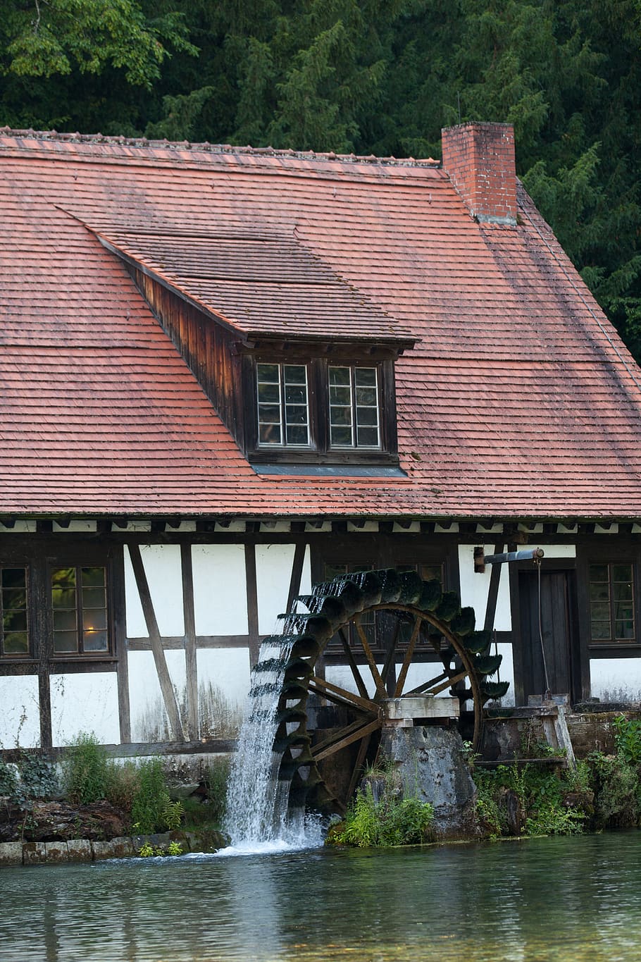 Free download | waterwheel, house, mill, truss, water mill, rural ...