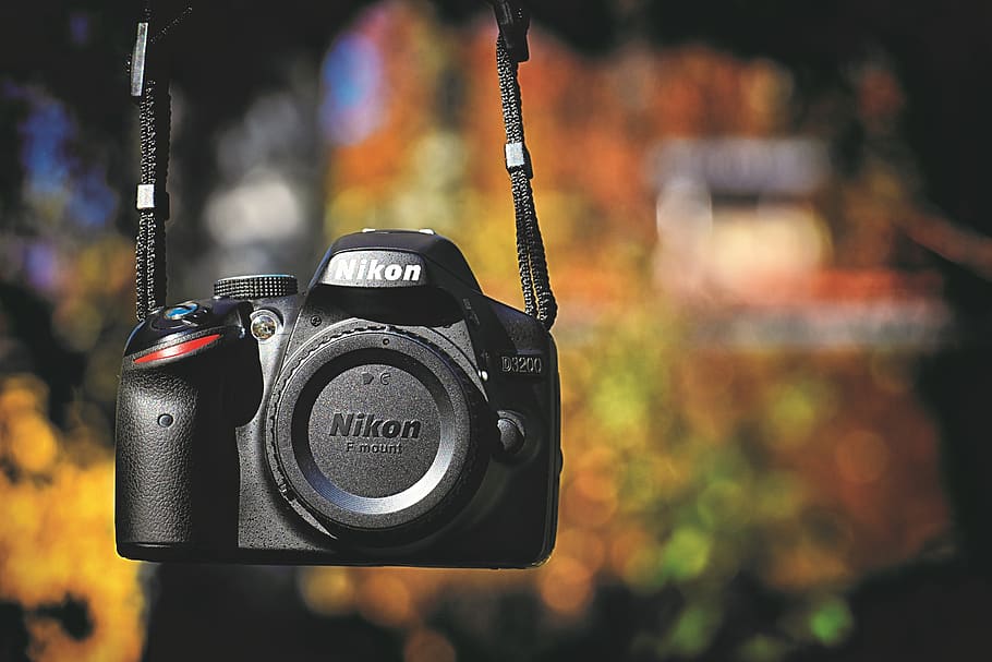 câmera slr, nikon d3200, fotografia, câmera fotográfica, câmera, foto, câmera digital, slr, tecnologia, foco em primeiro plano