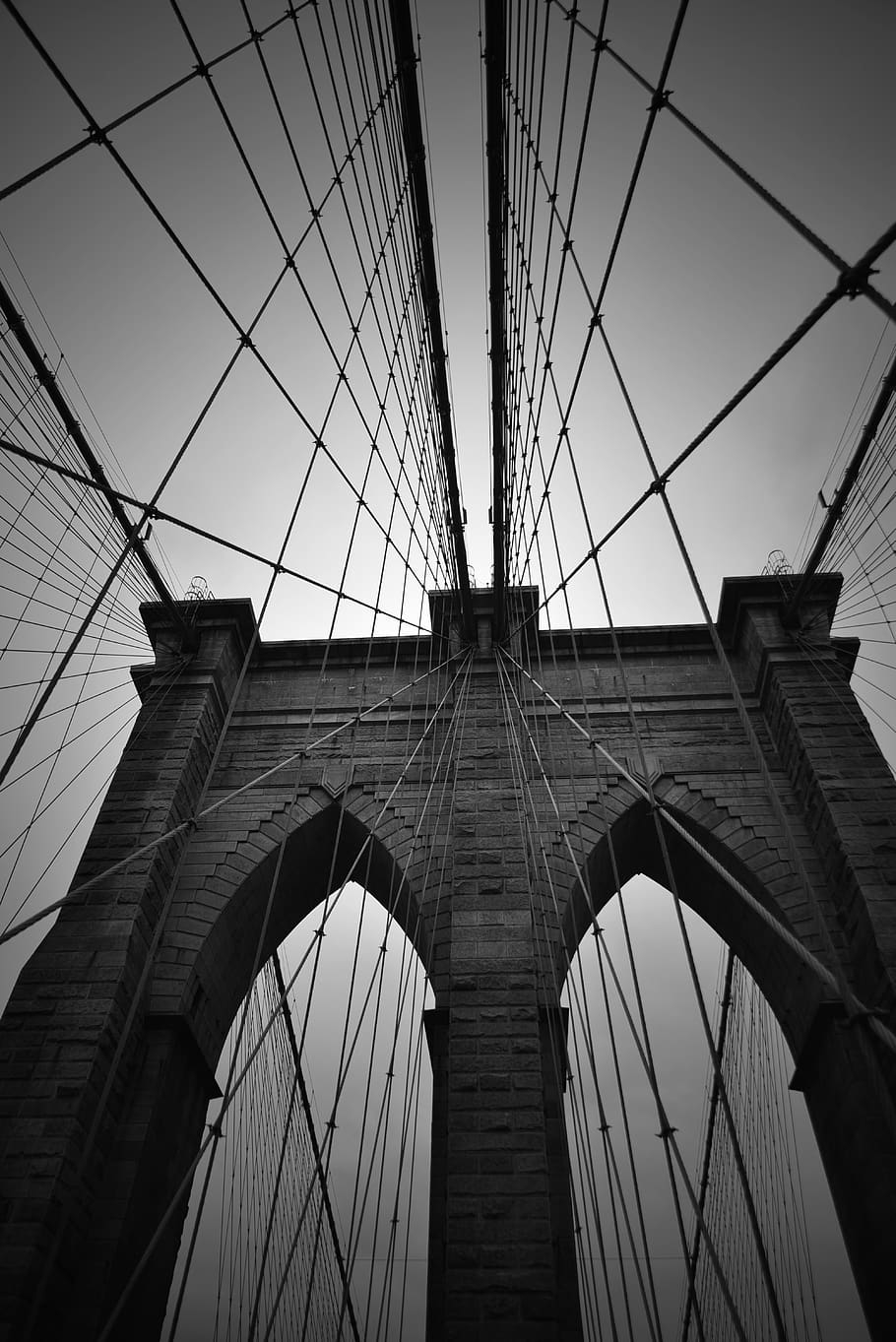 architecture, bridge, suspension bridge, usa, new york, brooklyn, brooklyn bridge, structure, city, building