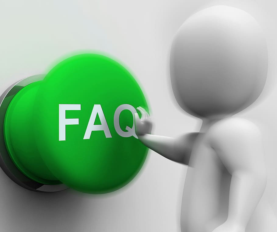 faq, presionado, mostrando, preguntas del sitio web, asistencia, consejos, preguntas, botón, preguntas frecuentes, orientación
