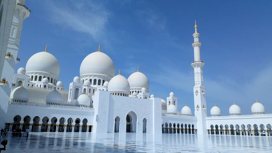 mosque, abu dhabi, religion, architecture, islam, dhabi, abu, marble, moshe, muslims