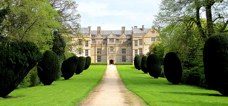 manor house, country estate, avenue, architecture, castle, historically, park, building, england, noble