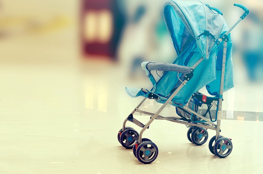 baby pram, babies, love, parenting, toy, shopping, indoors, focus on foreground, transportation, childhood