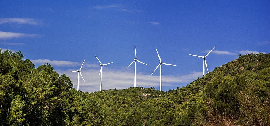 energia, vento, ecologia, eletricidade, tecnologia, gerador, hélices, limpo, sustentável, renovável
