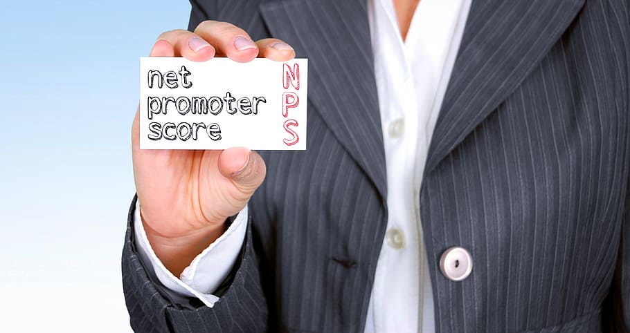 business person, holding, card, net, promoter score, score., net promoter score, nps, loyal customer, advertisement
