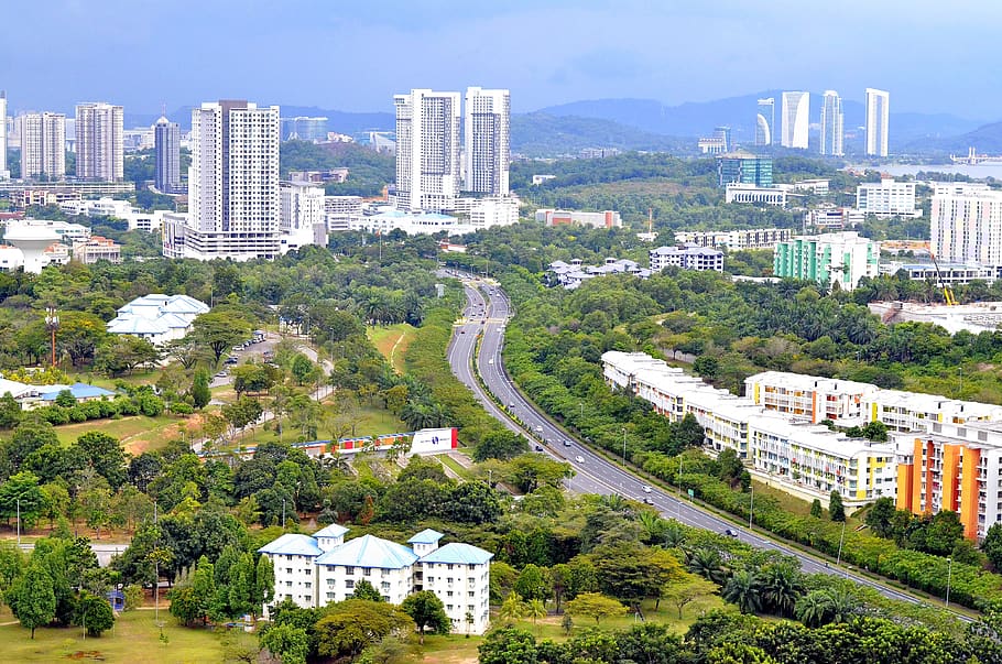 Kuala Lumpur, Cyberjaya, Malasia, ciudad, Putrajaya, vista, rascacielos, edificio, arquitectura, paisaje urbano