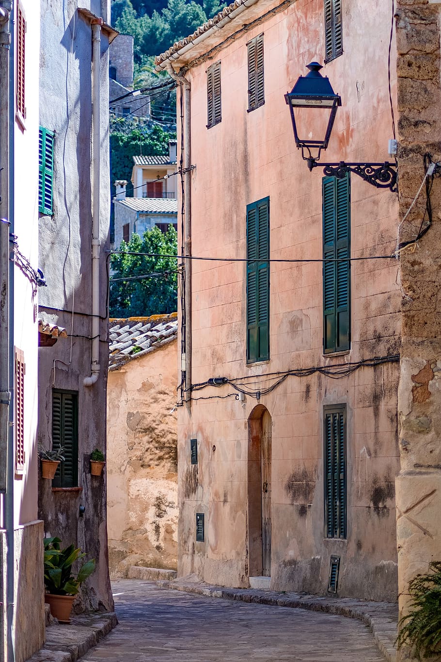 mallorca, estellencs, alley, architecture, old, city, road, historic old town, building, houses