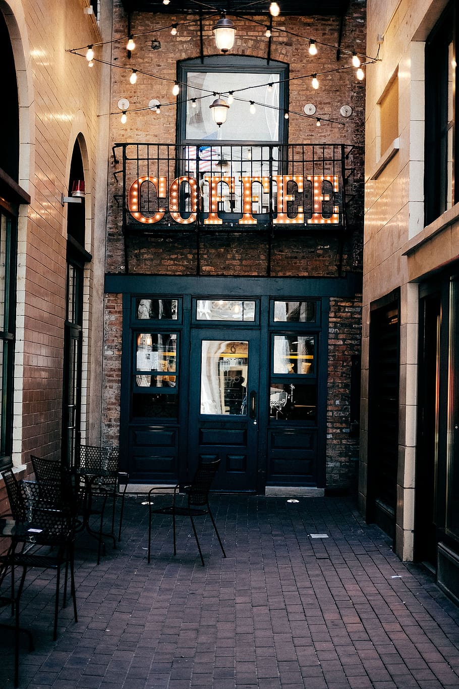 Entrada de cafetería, fondo, bar, cafetería, ciudad, café, diseño, puerta, entrada, exterior