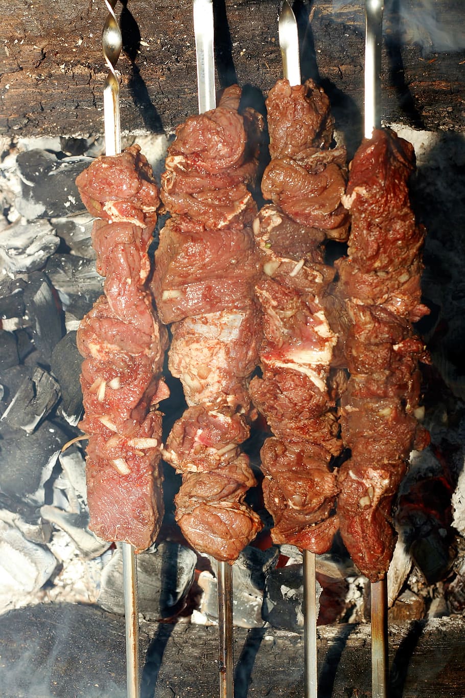 kebab, kebob, chicken, food, cuisine, cooked, cookery, alone, meat, marinated
