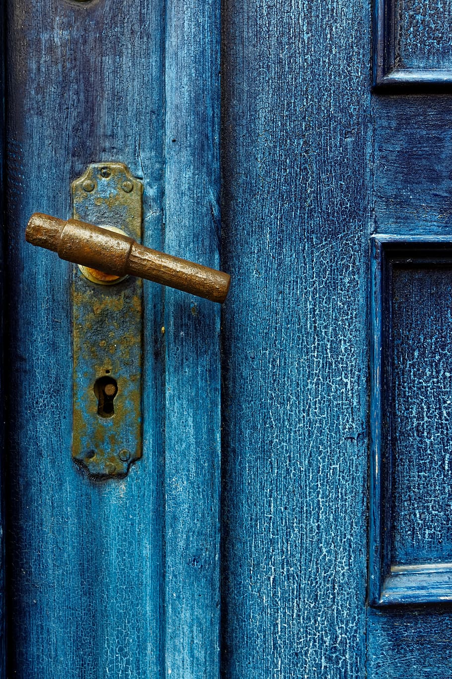 antiguo, puerta, madera, arquitectura, oxidado, manija de la puerta, metal, antigüedad, textura, resistido