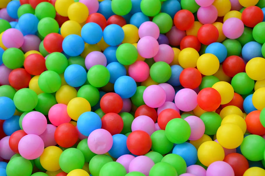 bolas, parque infantil, multicolorido, plástico, sala de jogos, grupo de objetos, infância, colorido, piscina de bolas, multi colorido