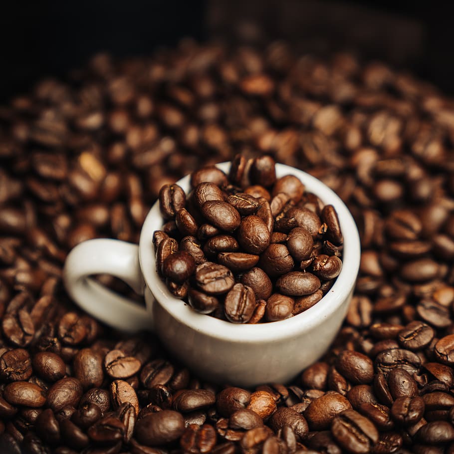 coffee, espresso, latte, coffee - drink, roasted coffee bean, food and drink, brown, food, freshness, abundance