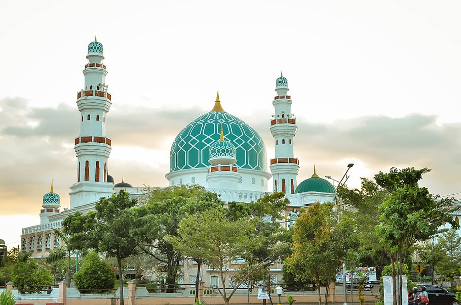 mezquita, edificio, musulmán, islam, religión, viajes, india, árabe, turco, minarete