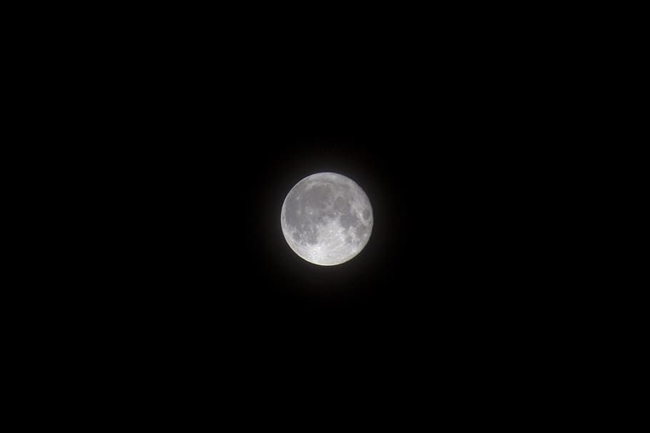 black, gray, moon, night, sky, white, space, astronomy, full moon, beauty in nature