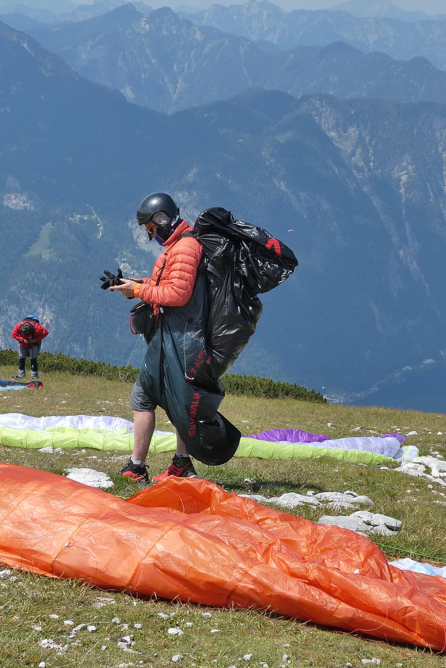 paragliding, lake hallstatt, air sports, sports, paraglider, mountains, austria, alpine, mountain, one person