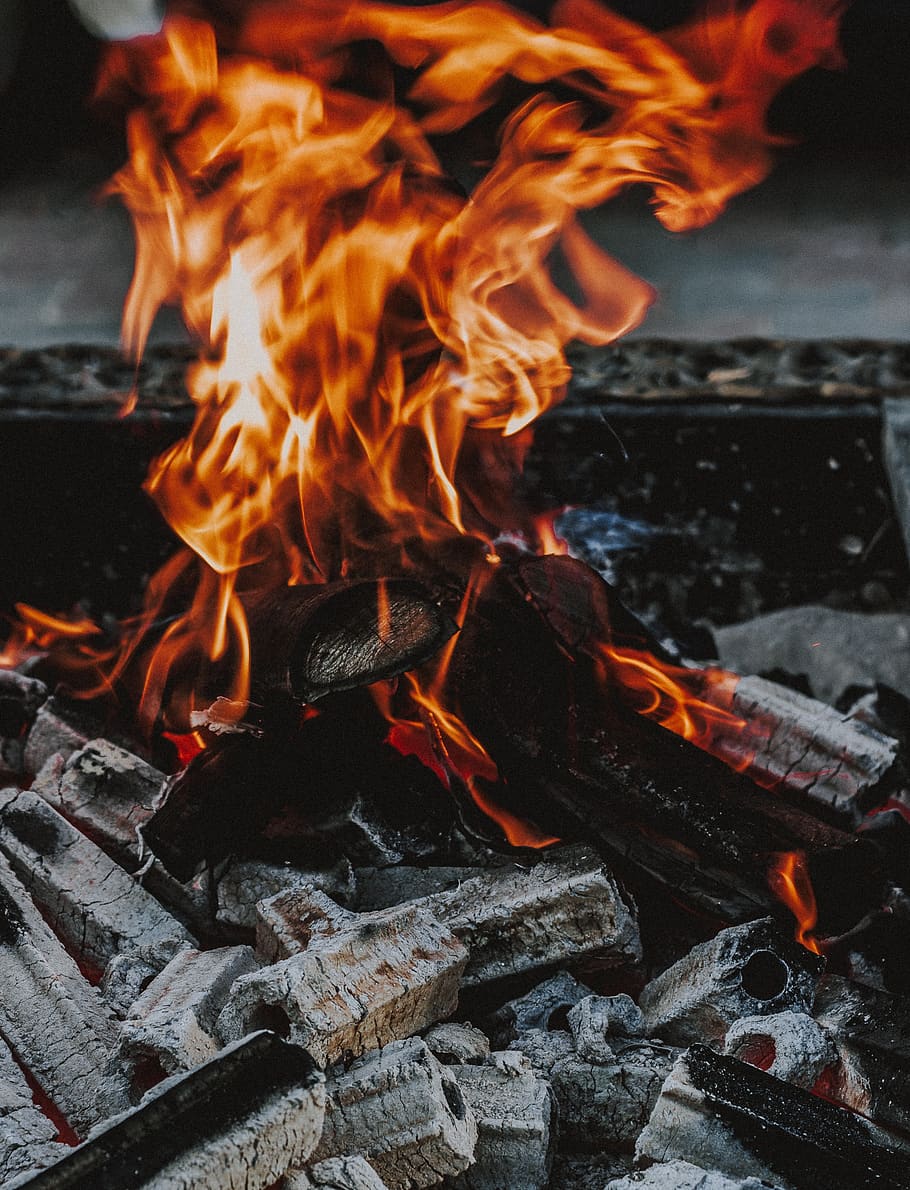 fire, coal, fireplace, charcoal, barbecue, grill, energy, industry, hot, flame
