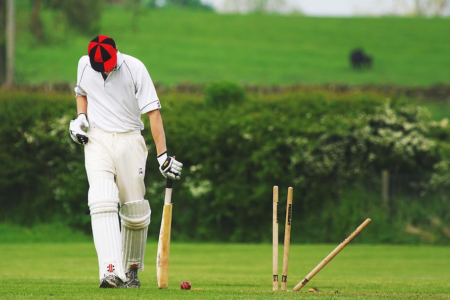 cricket stumps, sportVarious, cricket, sport, grass, activity, one person, golf, golf club, leisure activity