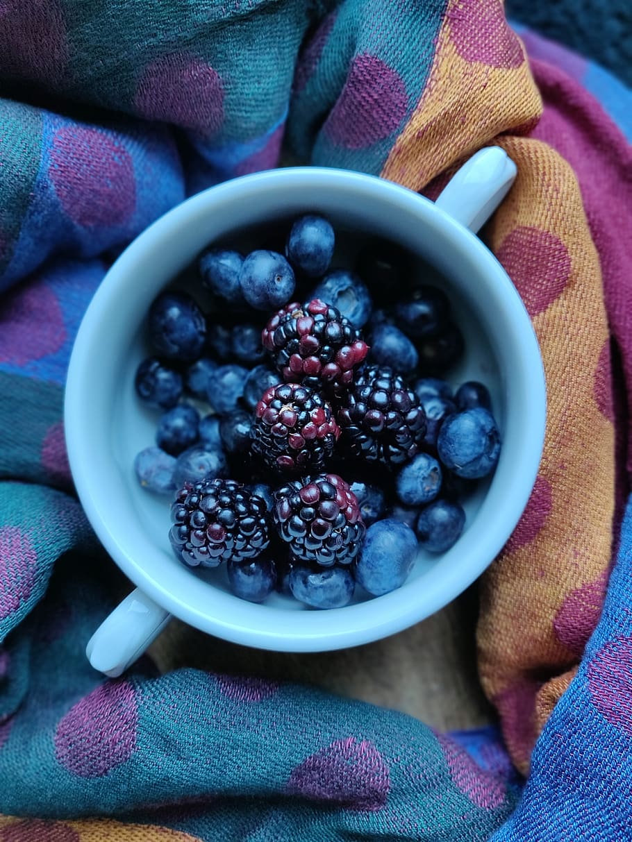 food, fruits, nature, berry, cup, candid, blue, photography, food and drink, healthy eating
