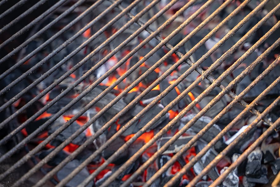 grill, barbecue grill, charcoal, barbecue, eat, bbq, bratwurst, embers, rust, fire