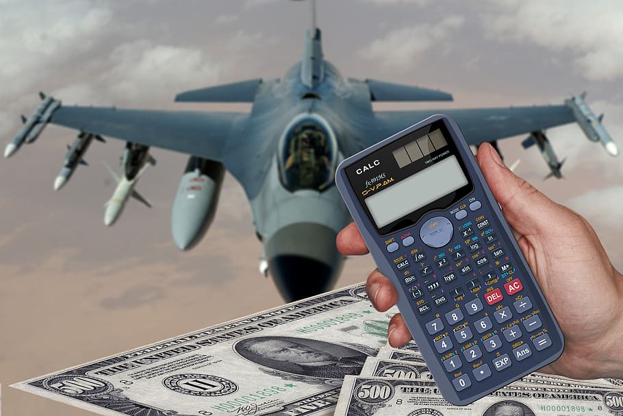 cost, calculator, euro, dollar, money, military spending, military, fighter jet, jet, fighter aircraft